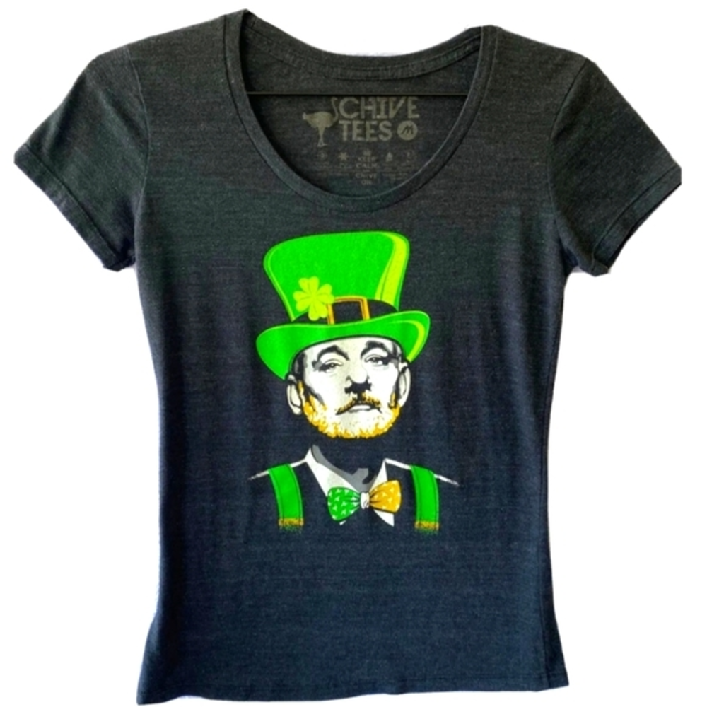 The Chive‎ BFM Bill Murray St. Patrick's Day T Shirt Women's Size M Made in USA.